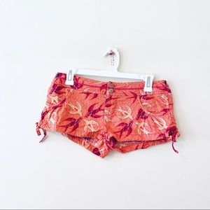 Free People Shorts Bird Print low rise Cheeky Short size 2